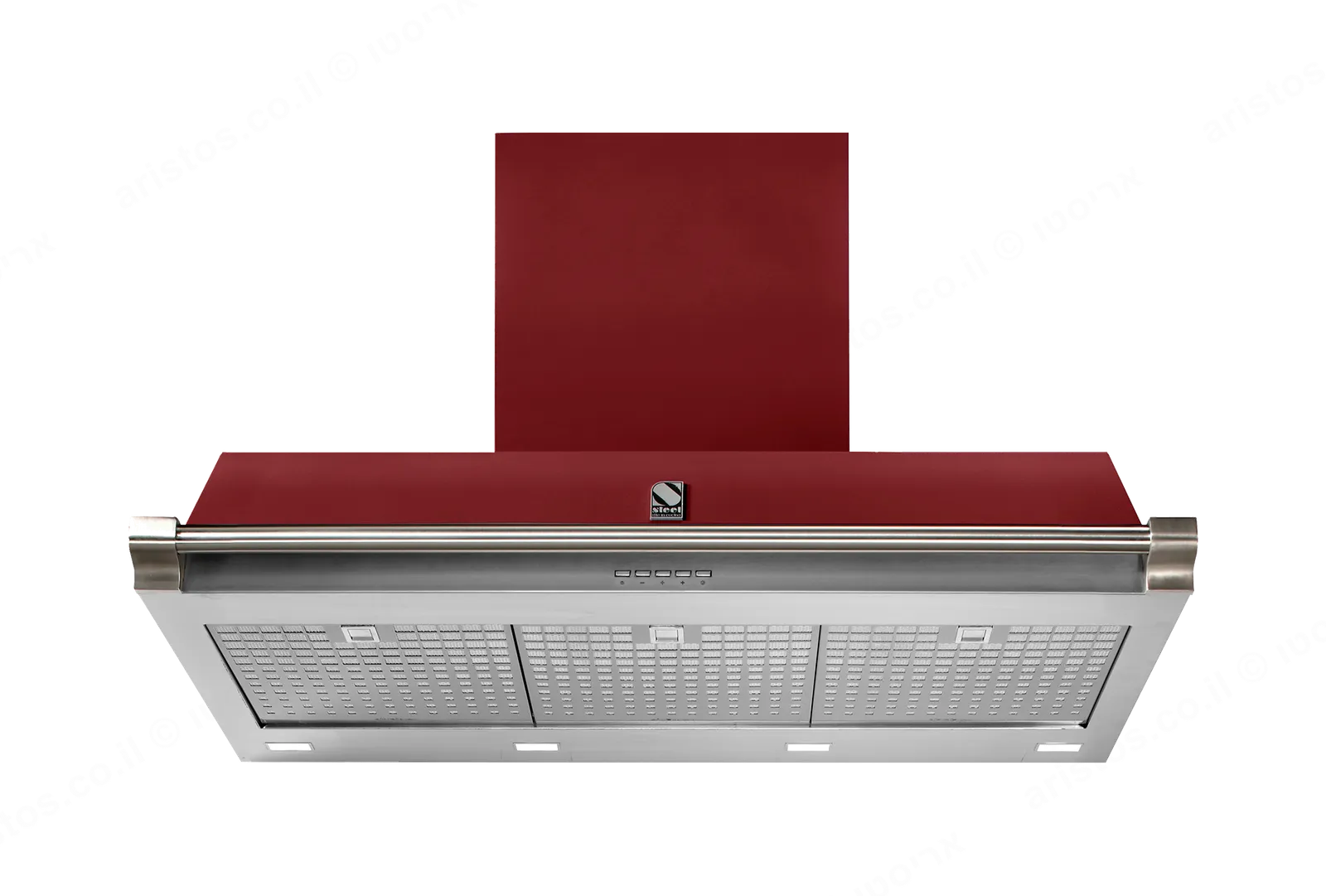Steel קולט אדים 90 ס"מ סדרת Ascot תוצרת Steel דגם AKL90 גימור בורדו — תמונה 3